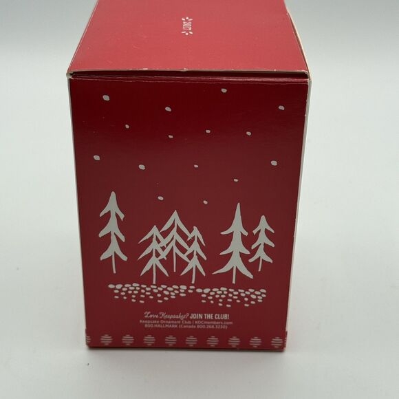 Vtg 2017 Hallmark Winter Cardinal QGO1822 Glass Orb Metal Bird Keepsake Ornament - Picture 8 of 12